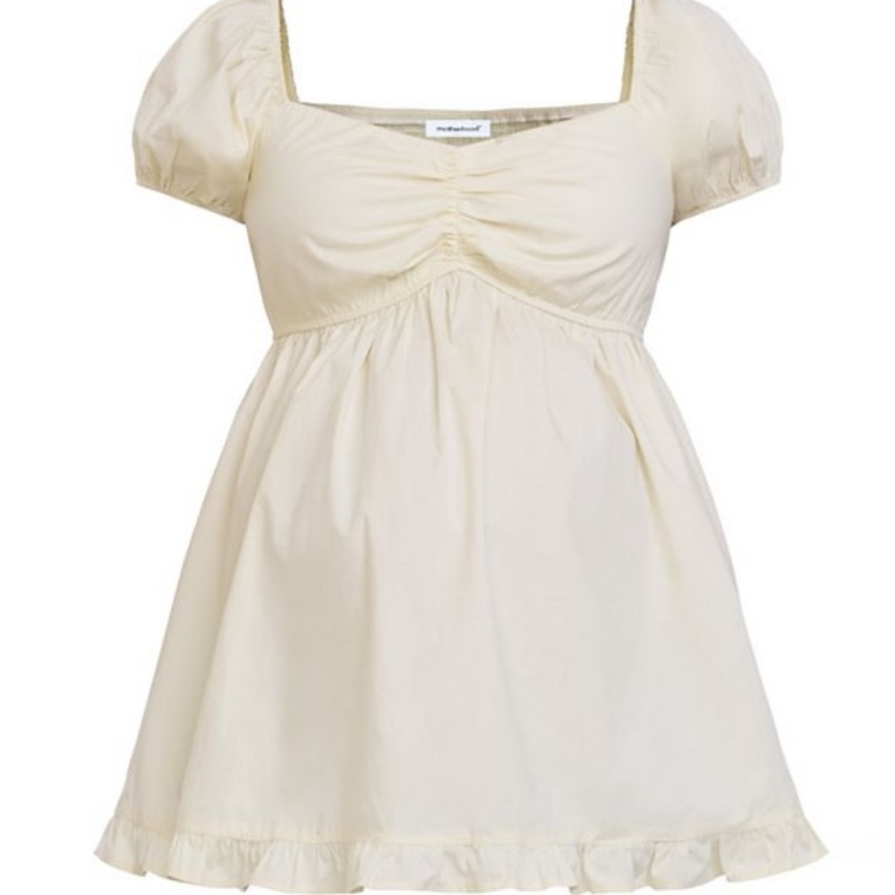NWT Motherhood Maternity winter white Puff Sleeve Off shoulder - Picture 2 of 8